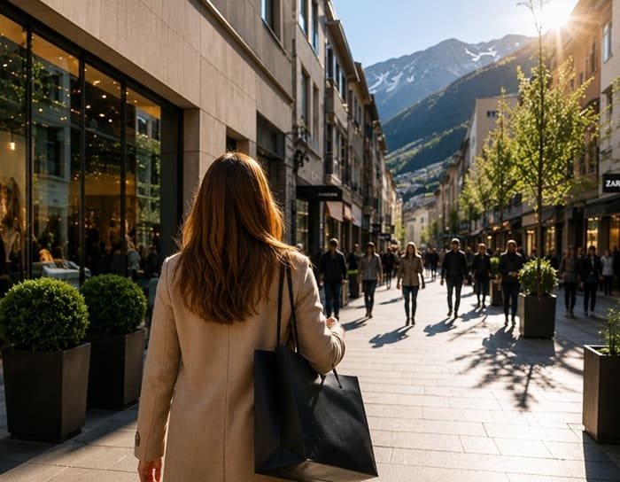 Compras en el centro de Andorra